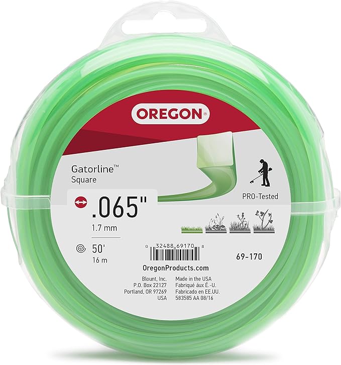 Oregon 69-170 Gatorline Square String Trimmer Line .065-Inch Diameter 50-Foot Donut