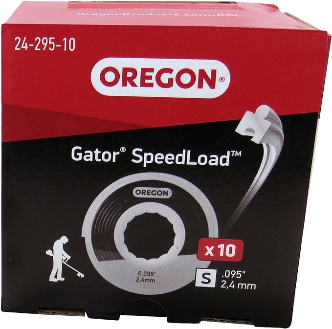 Oregon 24-295-10 Gator SpeedLoad Trimmer Line, 095", 10 Pack, SM