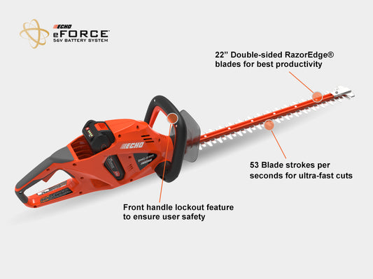 ECHO DHC-2300 56V HEDGE TRIMMER ComesW/ Battery & Charger