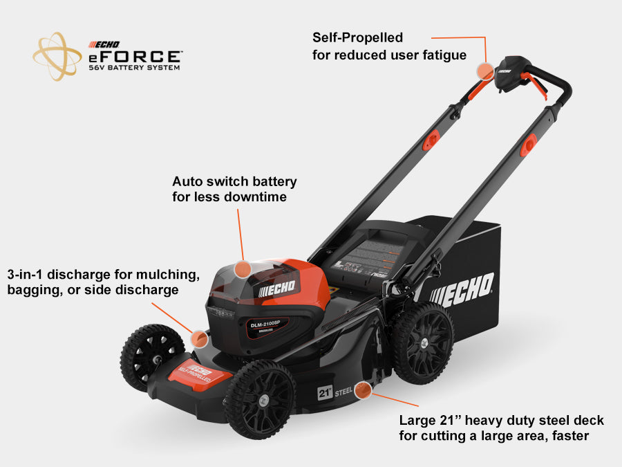 ECHO DLM-2100SP 56V SELF PROPELLED LAWN MOWER