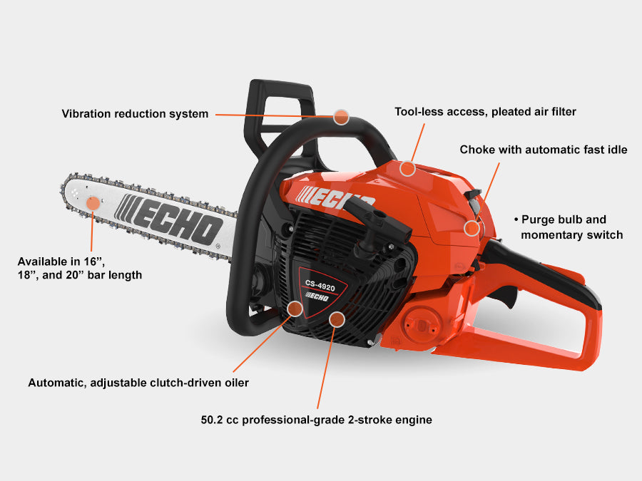 Echo CS-4920 50.2cc Chainsaw w/20" Bar & Chain